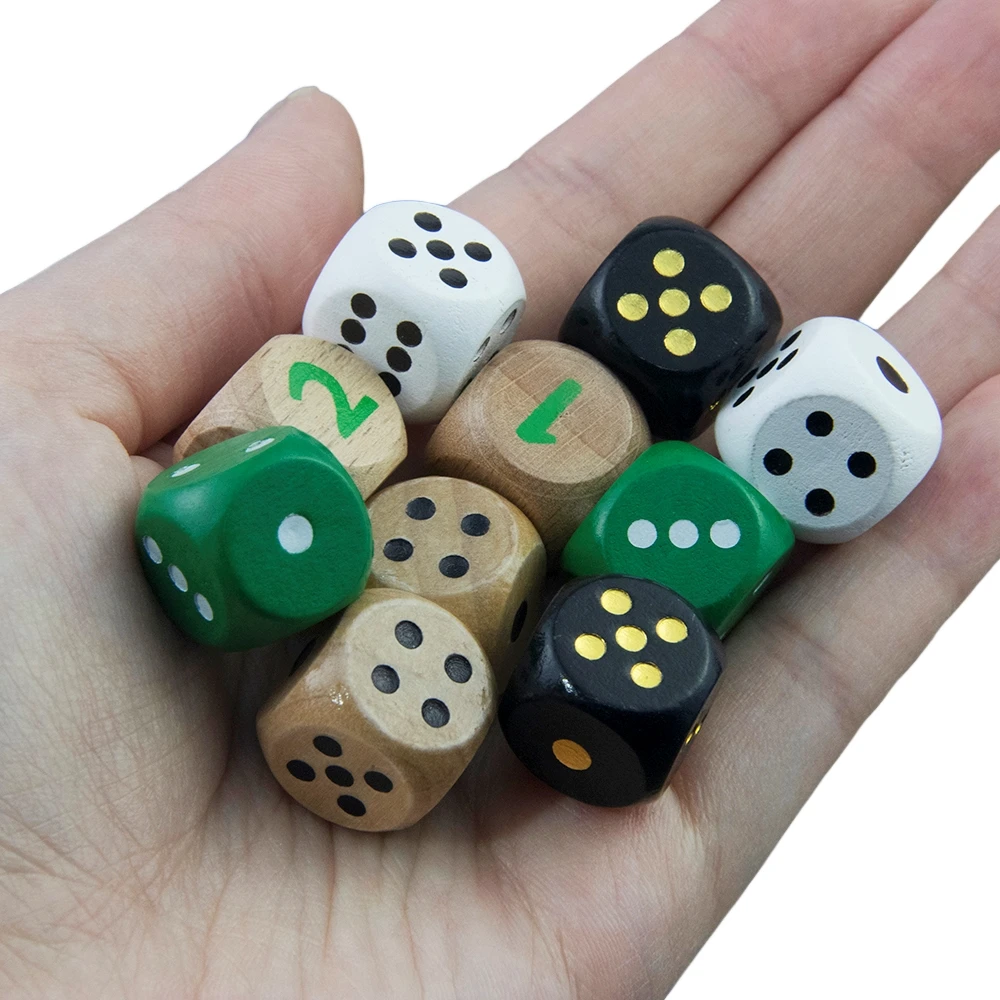 

Деревянные кубики, 5 шт., 16 мм, D6, для карточных игр, ролевых игр, настольных игр, реквизит для игр
