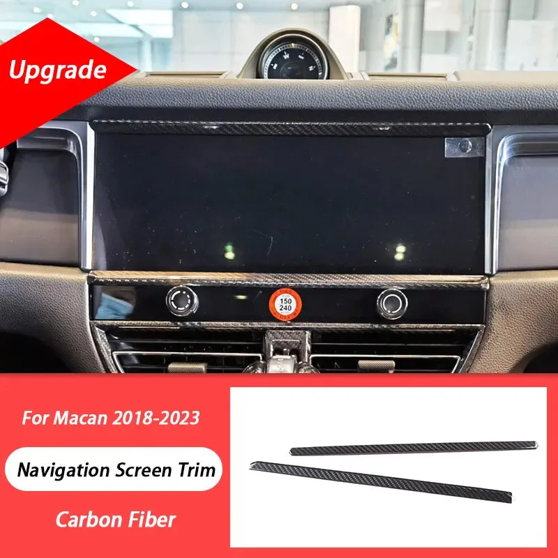 

Car Interior Navigation Screen Trim Strip Navigation Frame Decorative Sticker For Porsche Macan 95B 2018 2019 2020 2021-2023