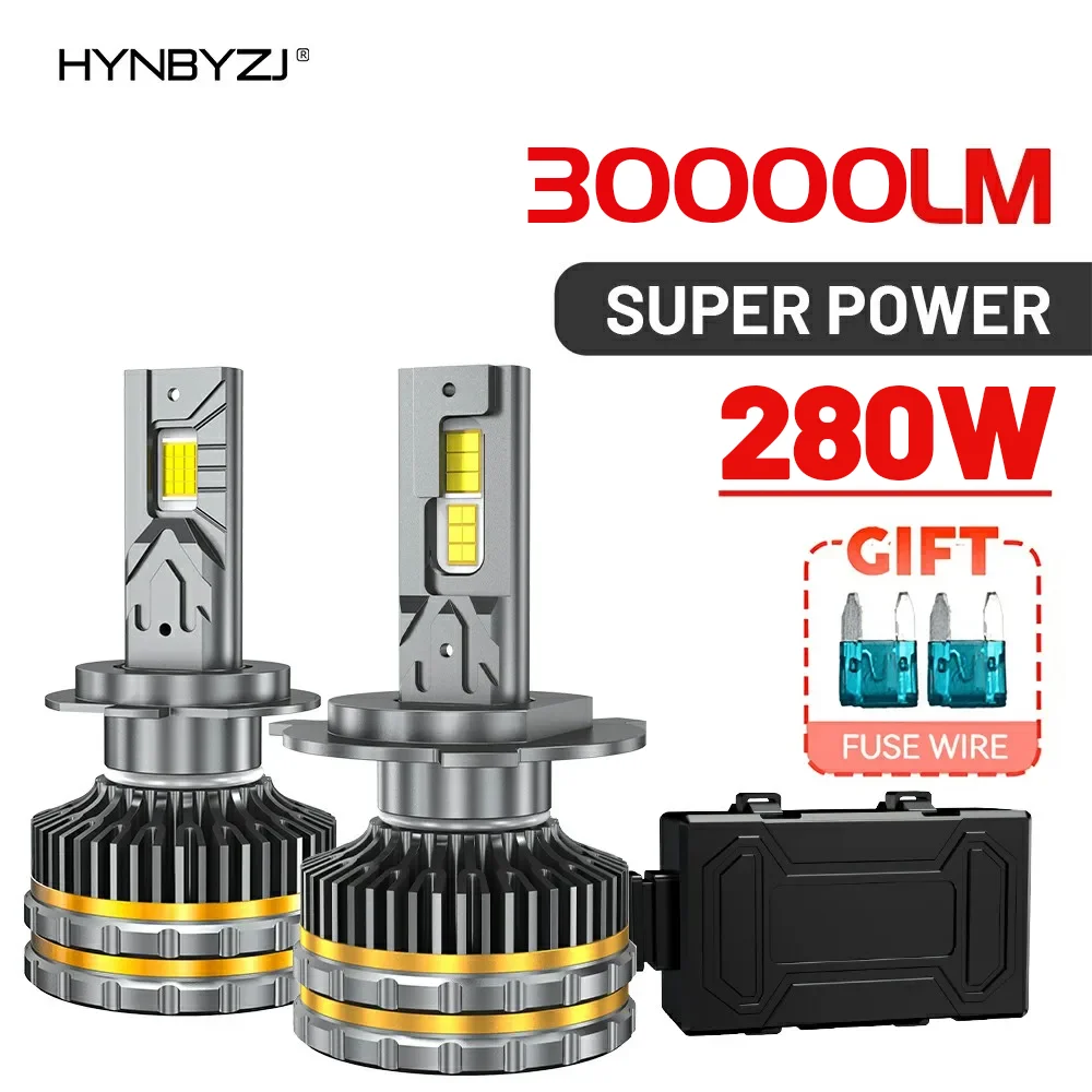 

HYNBYZJ 280W H7 H4 LED Headlight H11 H1 H3 H8 HB3 9005 HB4 9006 9012 9007 9008 LED Lights H9 H13 Auto Lamp Bulb