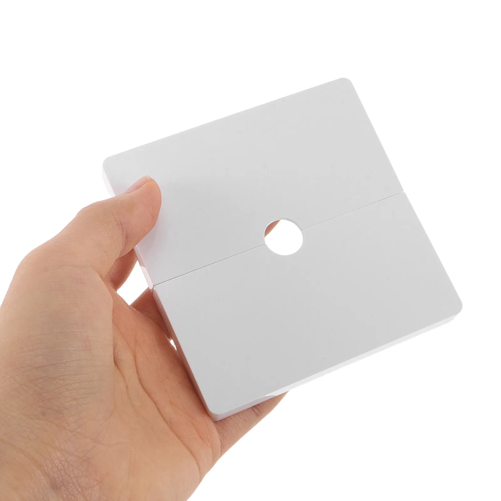 Wall Plate Cover 2Pcs Square Plastic Split Escutcheon 12mm Plumbing Hole Decorative Pipe Flange Trim