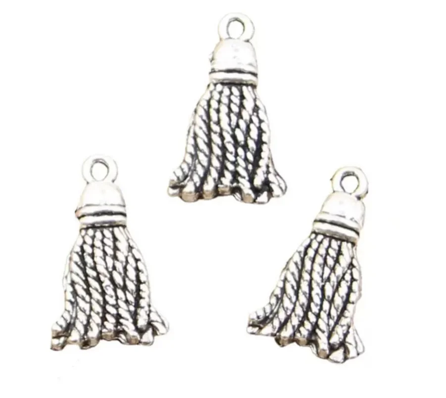 

15pcs 20*11mm Vintage tassel design pendants for handmade accessories Zinc alloy metal HW3510