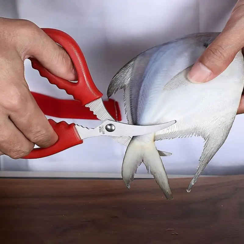 Seafood Scissors Lobster Fish Prawn Peeler Shrimp Crab Seafood Snip Shells Kitchen Scissors 1pcs