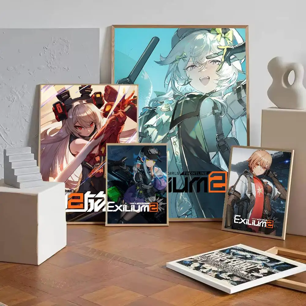 لعبة الفتيات فرونت لاين 2 Exilium ملصق ورقي طباعة غرفة المعيشة المنزلي غرفة نوم مدخل بار مقهى لوحة فنية للديكور #2