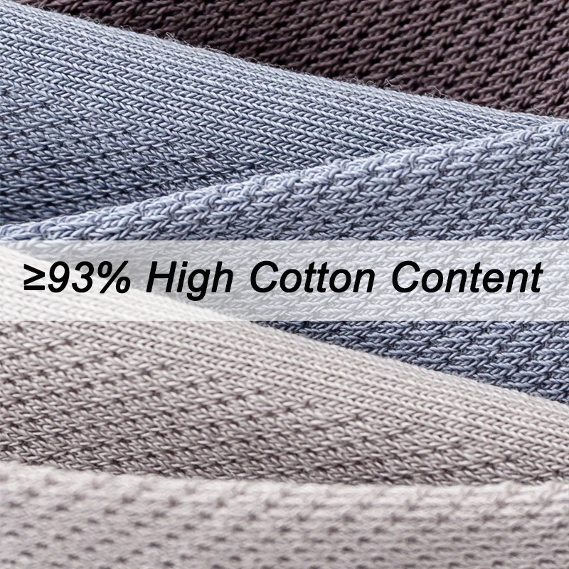 5 Paar Herrensocken aus gekämmter Baumwolle, atmungsaktiv, schwarz, weiß, Business-Langsocken, hochwertige neue Herrensocken in Übergröße EU38-45 – Detail 5