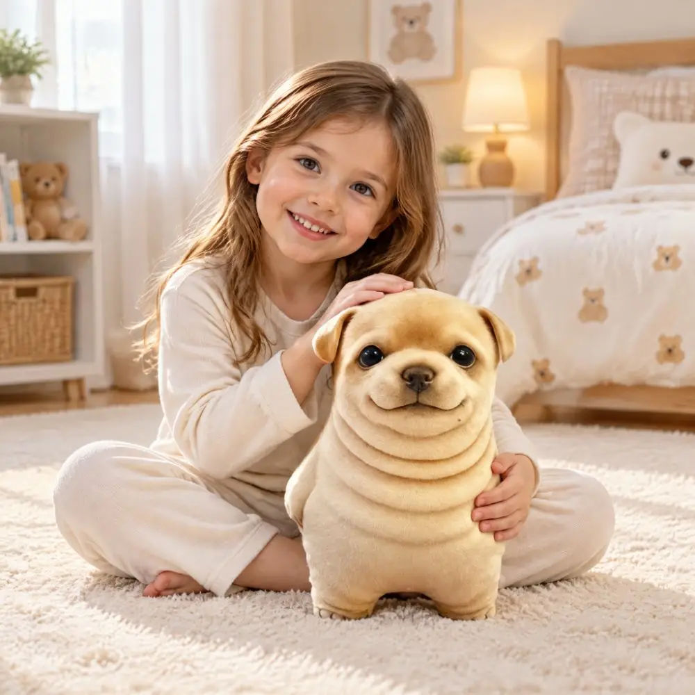 Creative 3D Printing Fat Dog Plush Toy Simulation Abstract Doll Dog Plush Pillow Stuffed Animal Cartoon Dog Cushion Kids Toy