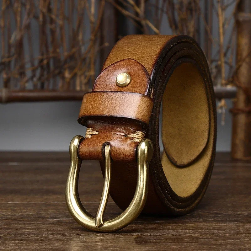 3,8 CM Männer Hohe Qualität Echtes Leder Gürtel Luxus Designer Gürtel Reinem Rindsleder Mode Bund Strap Männlichen Jeans für mann Cowboy