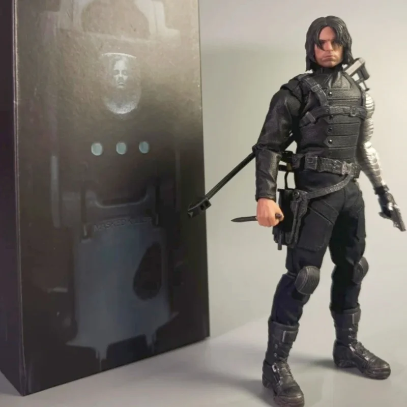 

Nota Studio Deluxe Leather Suit Edition 1/12 Masked Killer Long Hair Winter Soldier Model Mini Shield Weapon Accessory 6" Figure