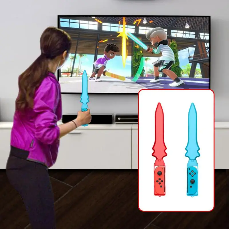 For Nintendo Switch Joy Con Wireless Controller 16 in 1 Motion Sensing Controller Sports Set NS Lightsaber Racket Handle