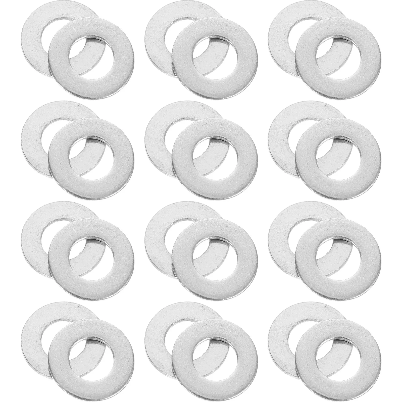 50Pcs Stainless Flat Washers 304 Steel Flat Gasket Set for Screws Bolts General Repair Fasteners Stainless Washer