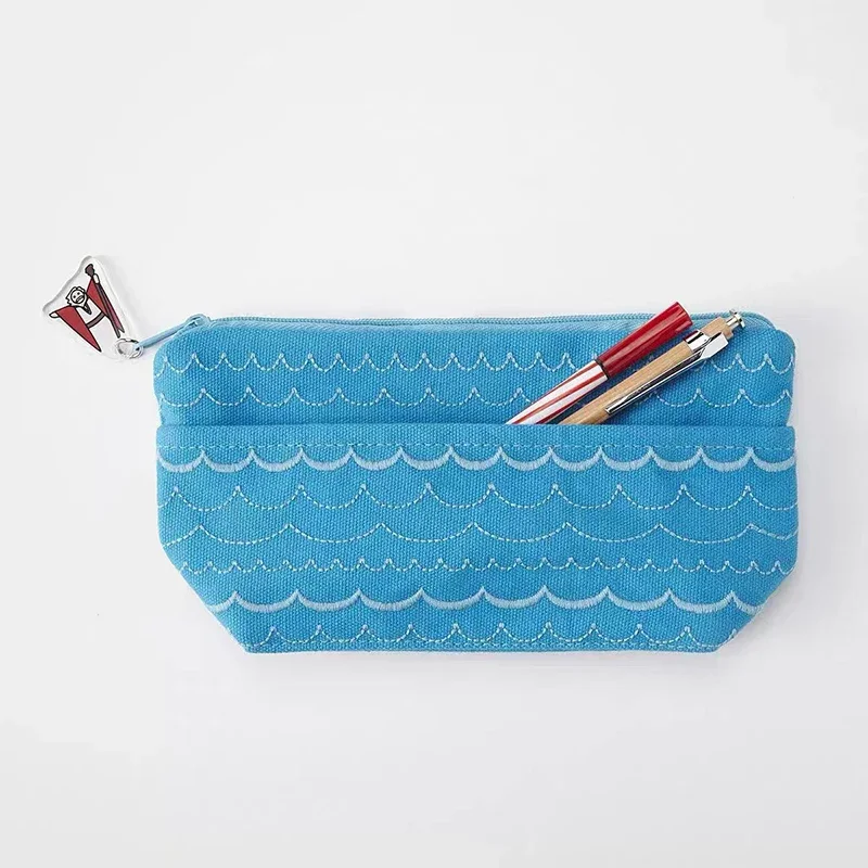 Cartoon Oceanic Big Size Portable Pencil Case; Spacious Cosmetic Bag with Cute Underwater Design