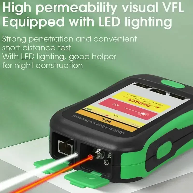 

2026 5 In 1 Mini OTDR Touchable Screen Active 80KM Built-in OPM/VFL/OLS/LED Lighting Fiber Tester AUA-18U/A Fiber Optic Equi