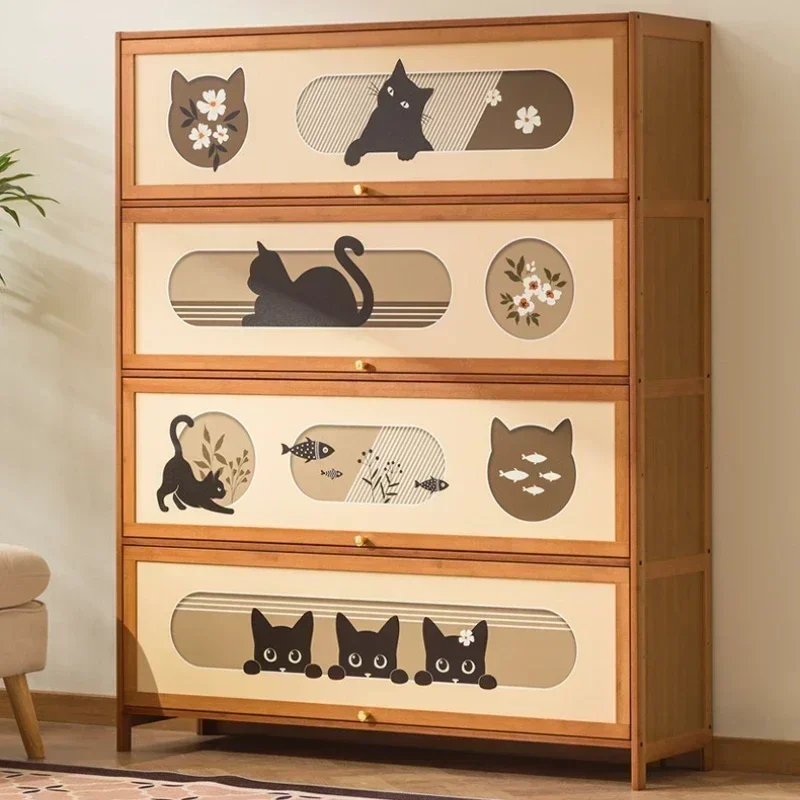 New model Internet Celebrity Household Storage Multi-layer Locker Bookcase Bookshelf Shelf Integrated Wall Storage Cabinet