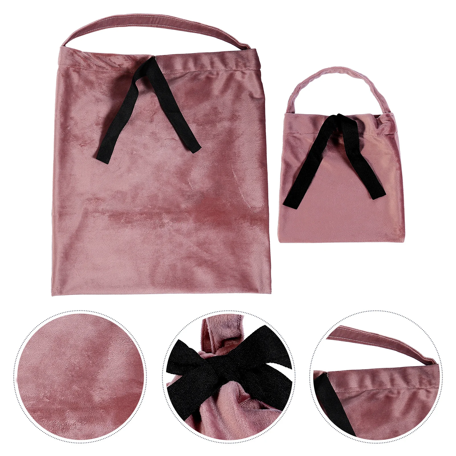 

2Pcs Cosmetics Pouch Organizer Travel Makeup Bag with Drawstring Compact Design for Suitcase Gym Vacation Outdoor Activities