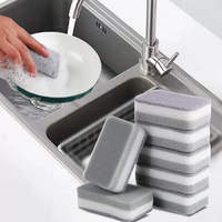 Magic Three Layers Cleaning Sponges Reusable Pan Pot Dishwashing Scouring Pads Household Kitchen Sponge Wipes Brush Clean Tools