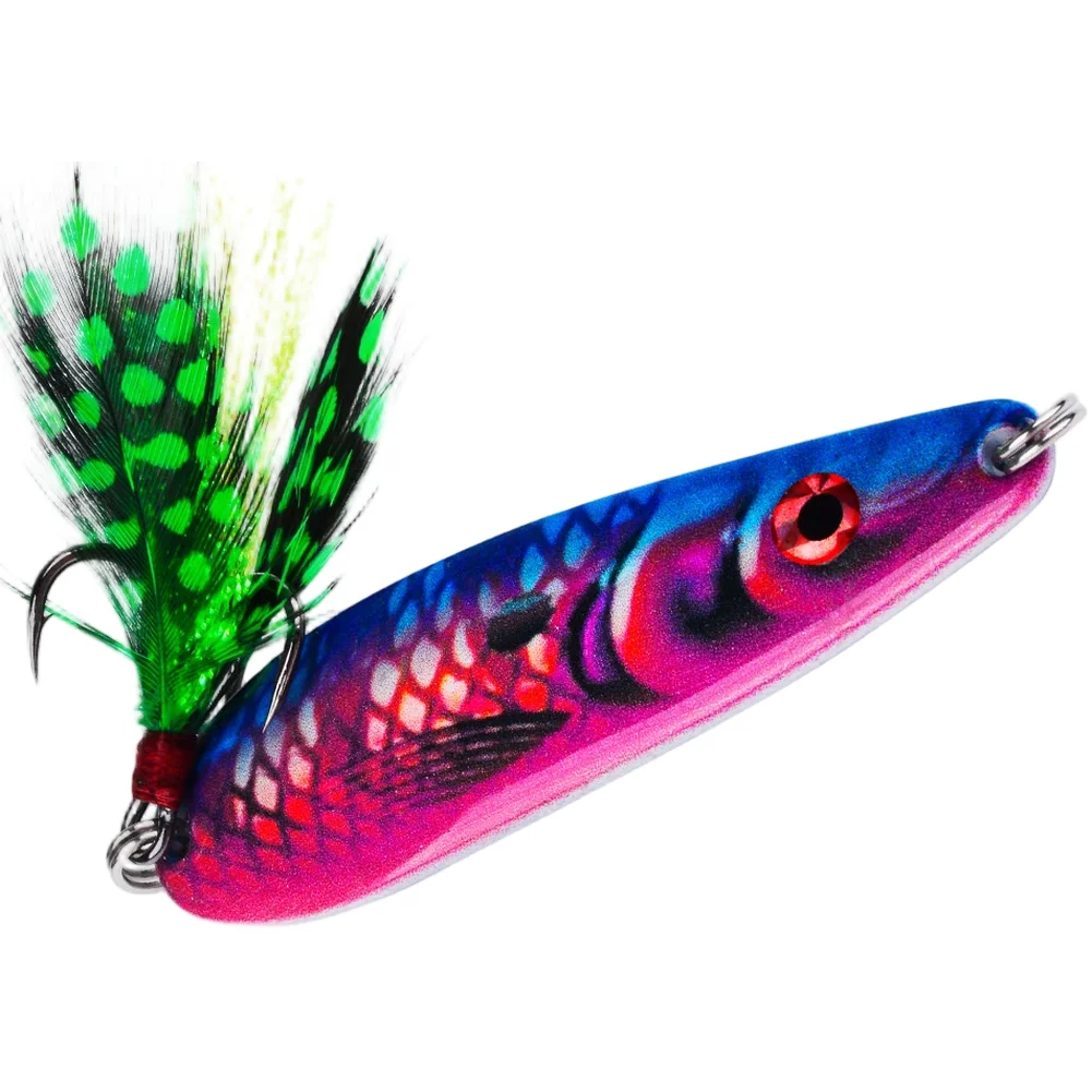 

Full-Water-Layer Trembling 3D Printed Vib Fishing Lure - 19g Zinc Alloy Sinking Spoon 72cm Metal Vibration Bait
