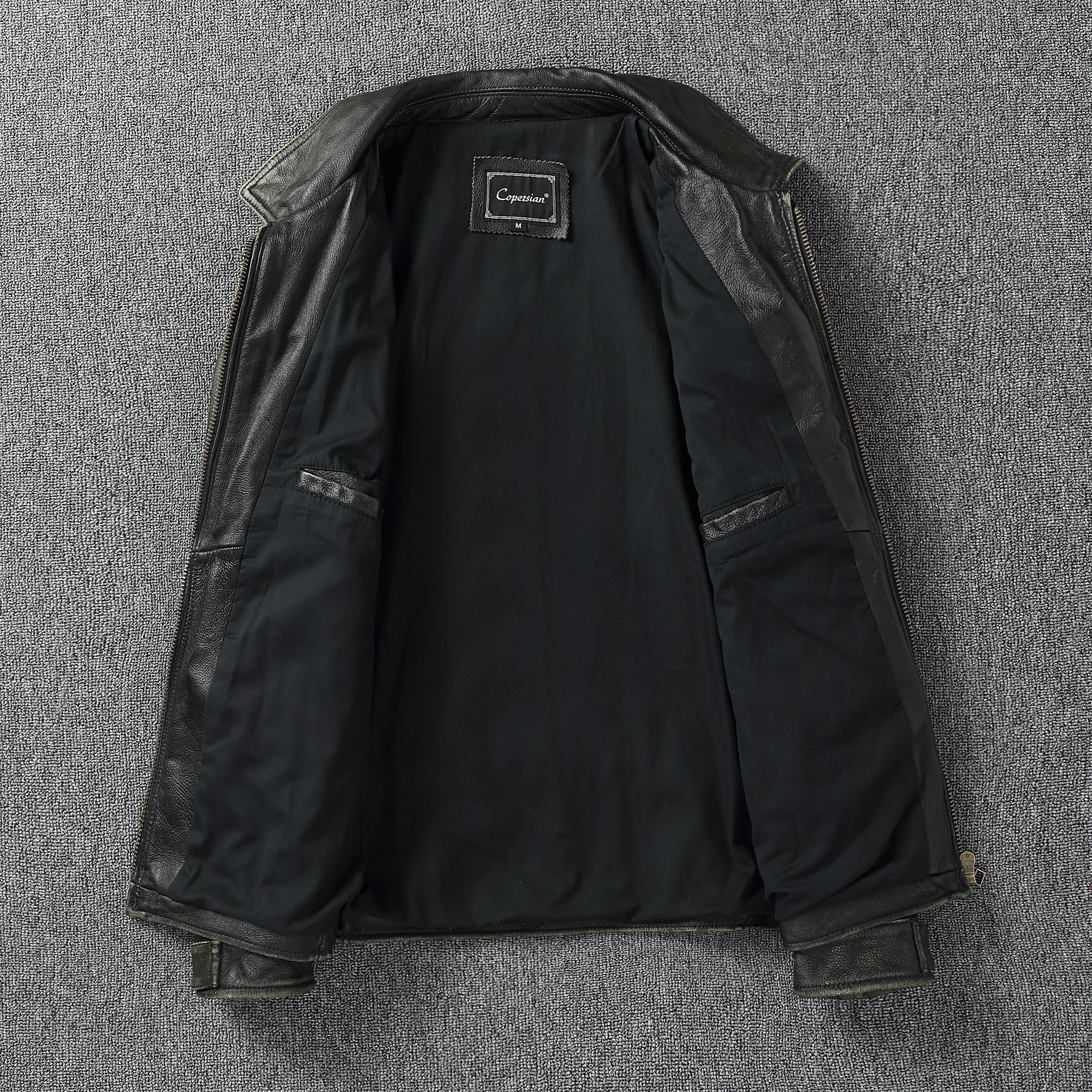 Винтажная потертая мужская кожаная куртка из воловьей кожи 1930-х годов, повседневное пальто с короткими лацканами