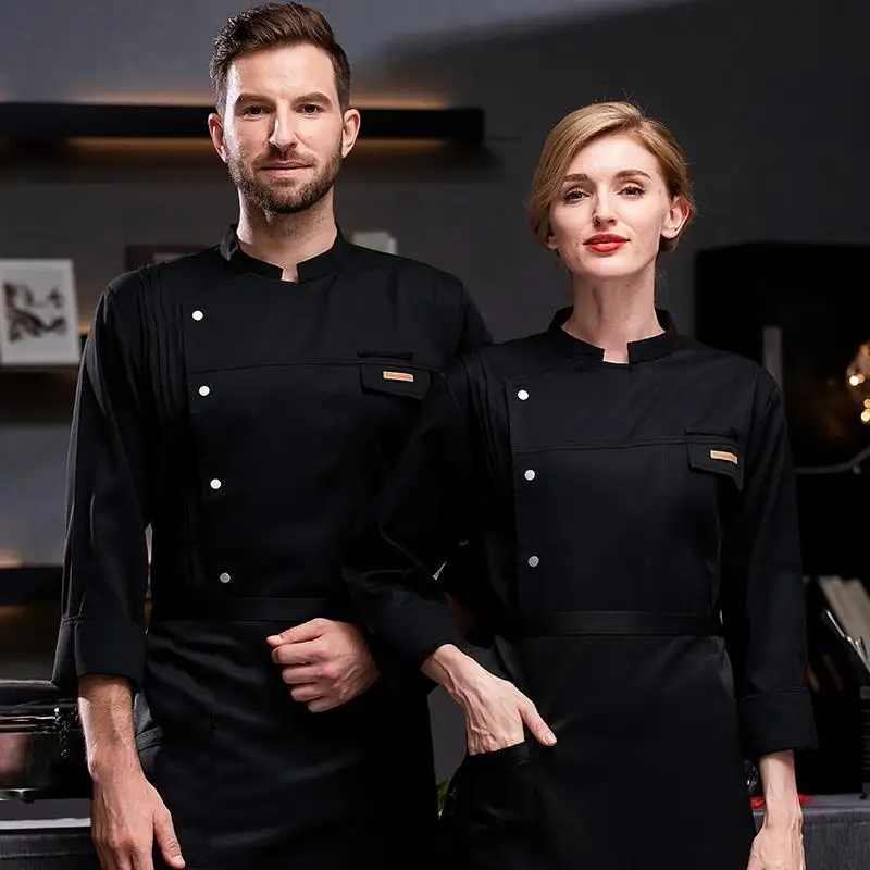 Uniforme da cuoco manica corta estate uomo Hotel ristorante pasticceria cucina Chef tuta manica lunga donna