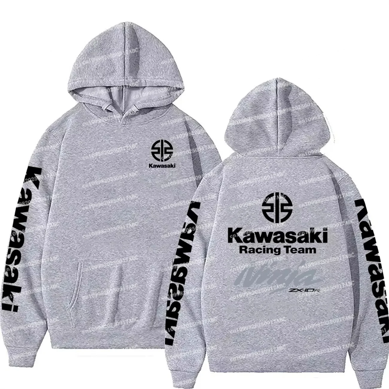 (Kawasaki) primavera y otoño Kawasaki hombres Sudadera con capucha mujer Sudadera con capucha pareja deportes callejeros abrigo Ninja hombres Sudadera con capucha moda