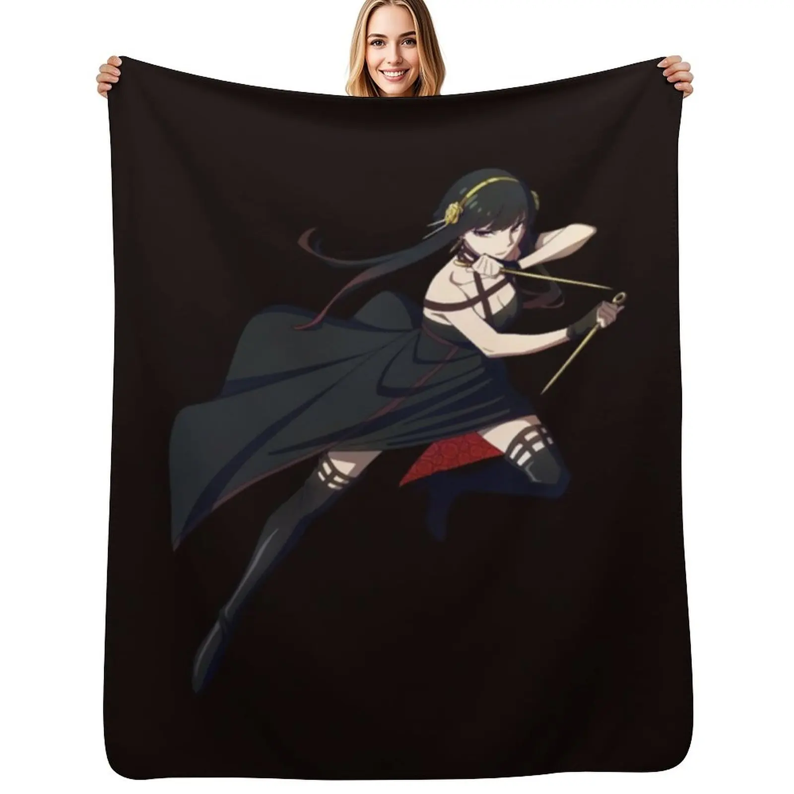 

Yor Briar | Spy Family  Throw Blanket Luxury Brand Fashion Sofas Luxury Thicken Personalized Gift Blankets