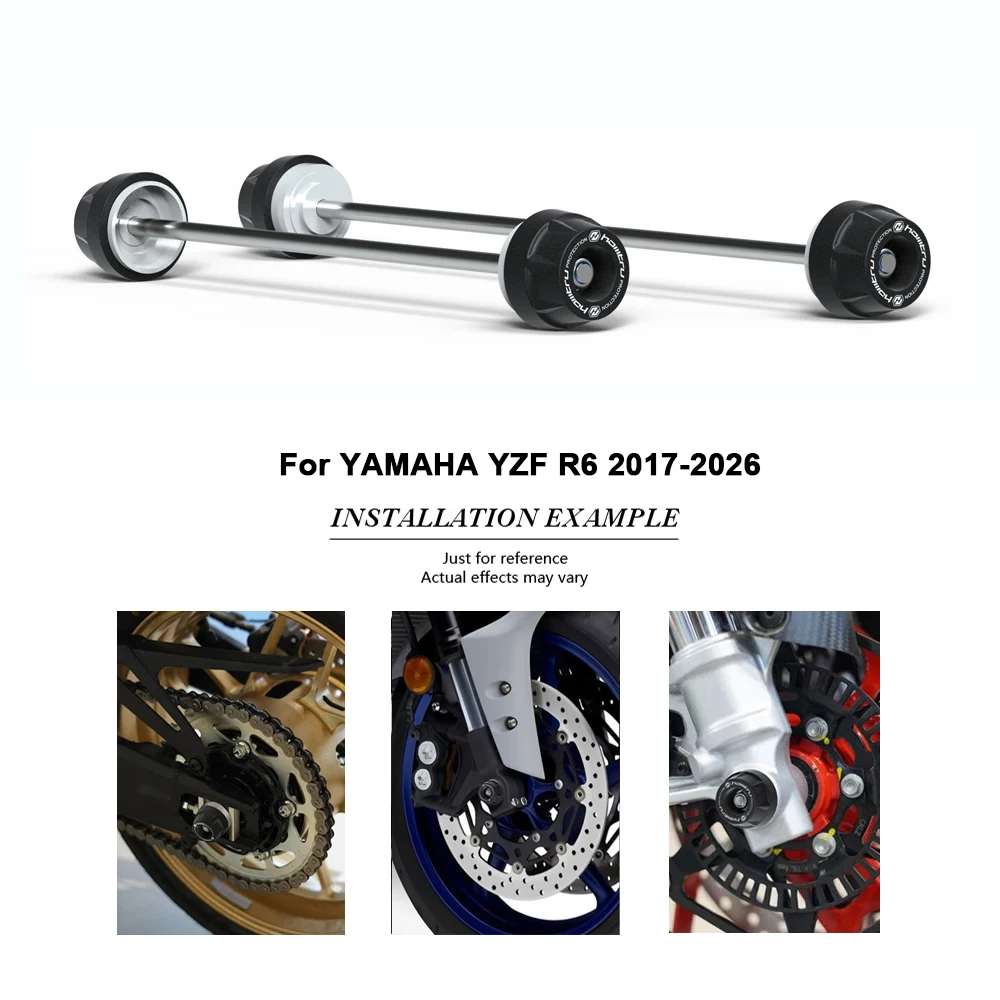 Motorrad Vorder- und Hinterrad-Achsenschutz-Set für YAMAHA YZF R6 2017-2026 Sturzschutz