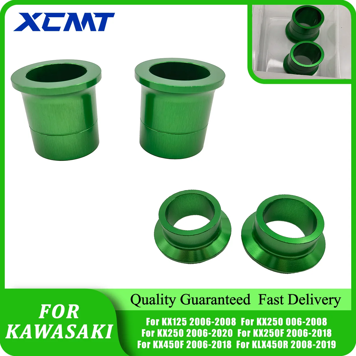 

For Kawasaki KX125 KX250 KX250F KX450F KLX450R KX 125 250 250F 450F KLX 450R 2006 2007-2020 CNC Front Rear Wheel Axle Hub Spacer