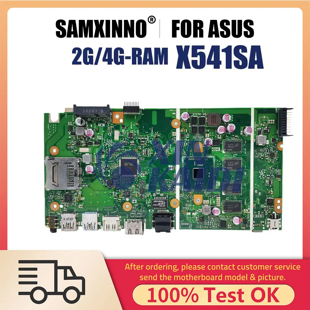 Laptop Motherboard For ASUS X541S F541S A541S Mainboard N3000 X541SA N3060 N3710 X5-E8000 CPU 2GB 4GB-RAM Systemboard