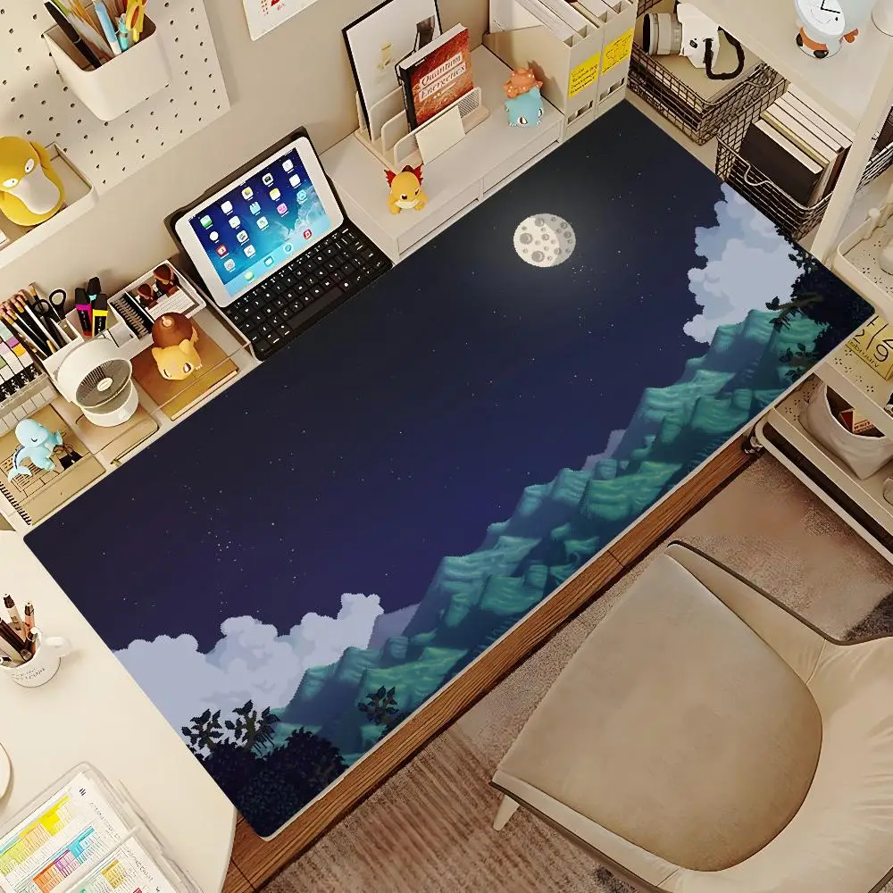 S-Stardew Valley anime Mouse Pad XXL 800x400mm Mouse Pad Large Computer Laptop Non-slip Keyboard Desk Mat Mousepad