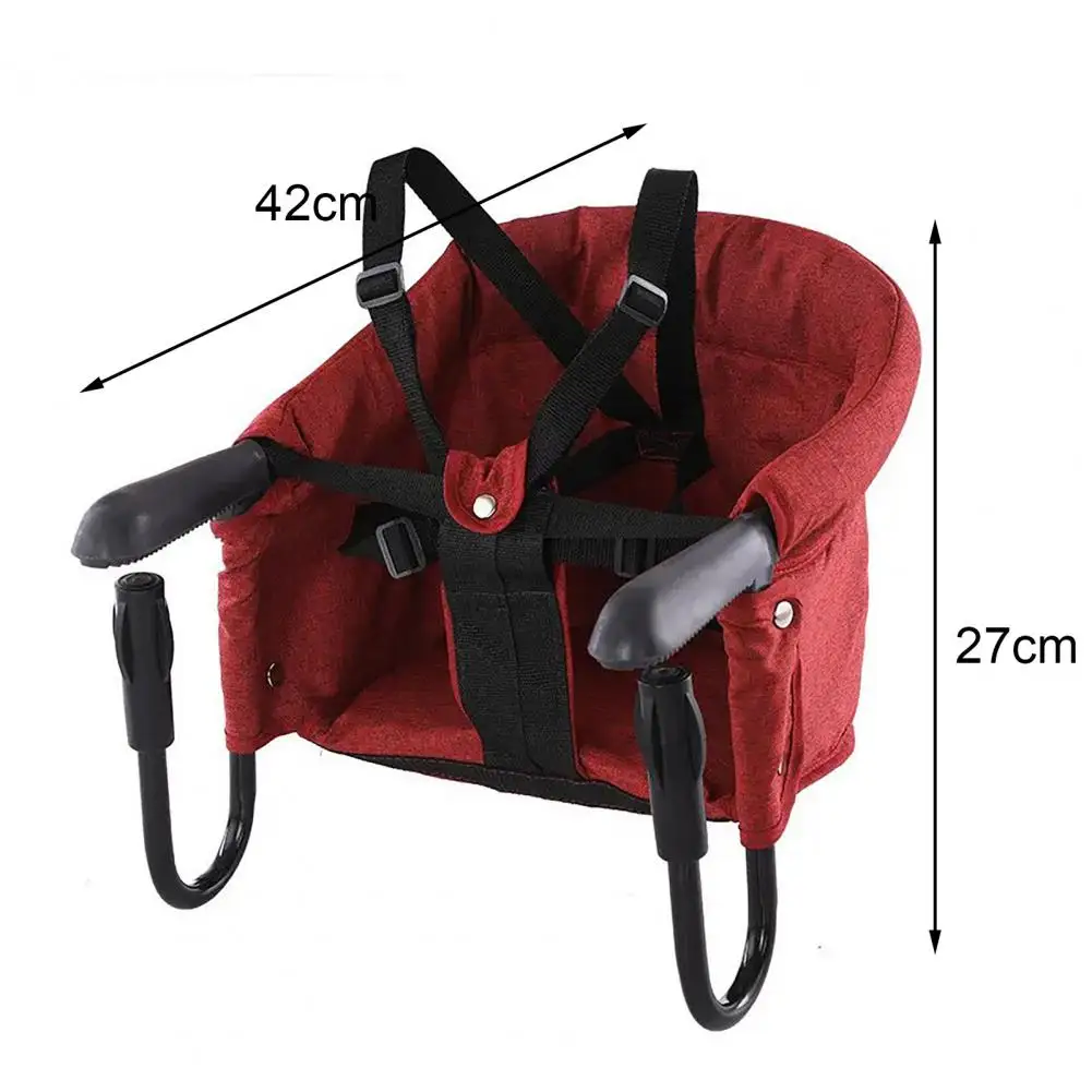 Baby Dining Chair with 5-point Safety Belt Foldable Baby Dining Table Chair with 5-point Safety Belt Waterproof Oxford Cloth