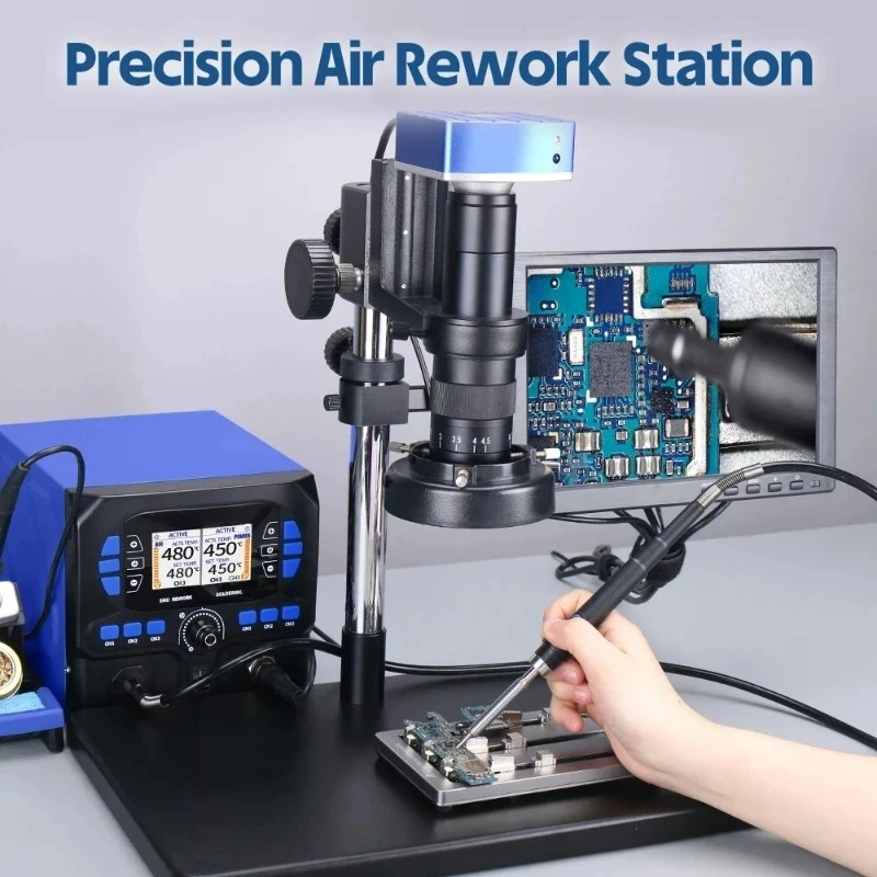 Rework Station – Precision, Soldering Iron & Hot Pencil Combo, LCD Display, Electronics Repair