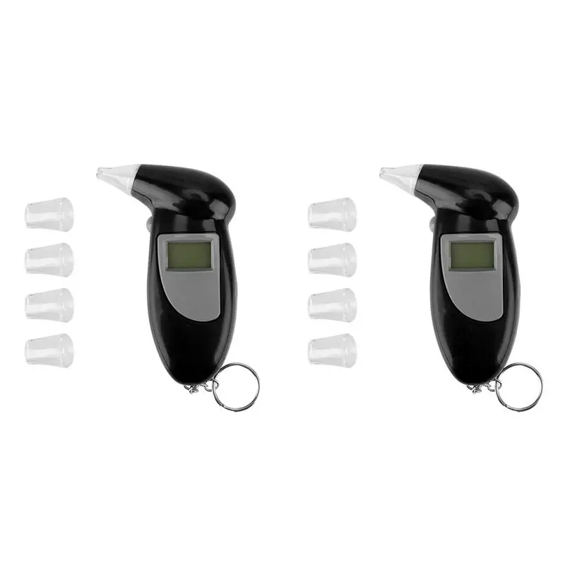 2X Car Breath Alcohol Tester Handheld Breathalyzer Alcotest Alcohol Test Tools Backlight Digital Digital DUI Meter-A08Q