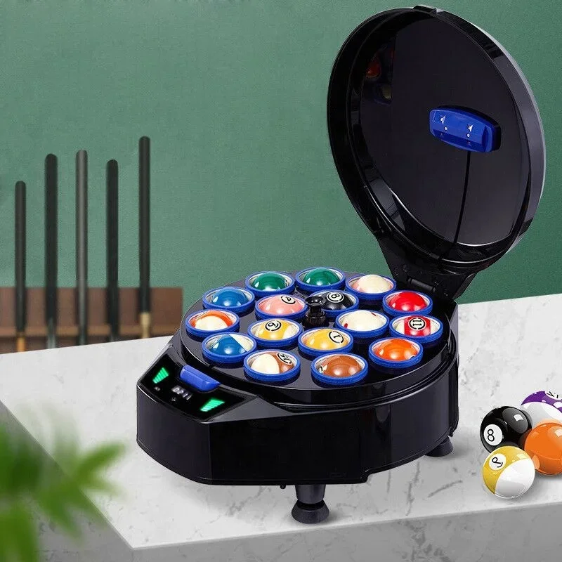 

2024 Fashion luxurious Billiard ball washer High Composite Black Cover Pool Ball Polisher & Cleaner Washing Machine