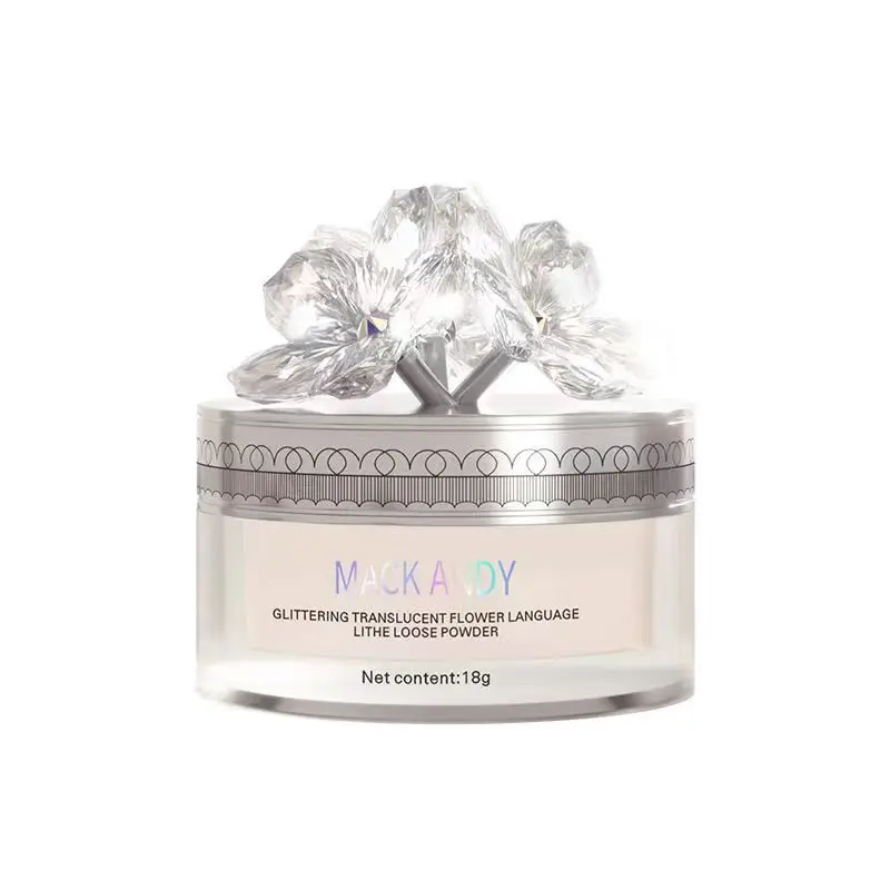 

Mack Andy Crystal Loose Powder with Puff Waterproof Matte Setting Powder Finish Makeup Oil-control Professional Korea Cosmetics