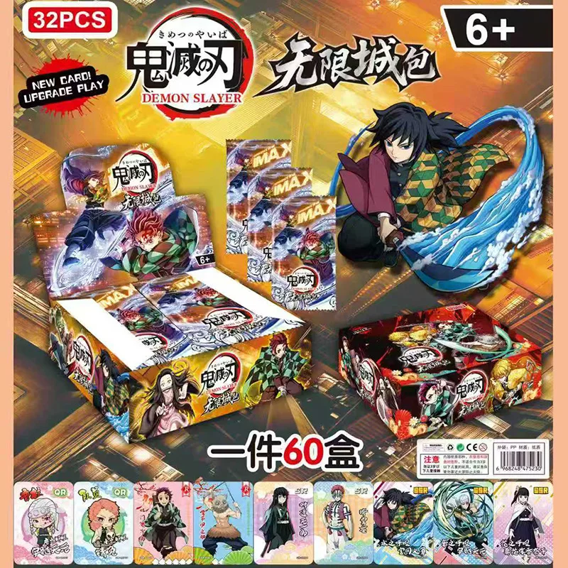 Fisapbxc Demonslayer FISAPBXC Cartes Animées Demonslayer - 50 Cartes à Collectionner - Haute Résolution - Cadeau Anime Cartes Collectionner Demon Slayer