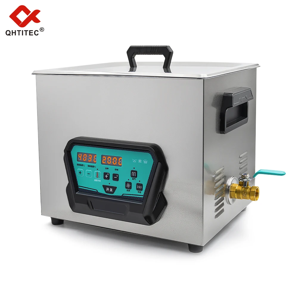 

QHTITEC 240W 40kHz Ultrasonic Cleaner 10L Heated Timer LED for Circuit Board Carburetor Watch Industrial Parts Cleaning Machin