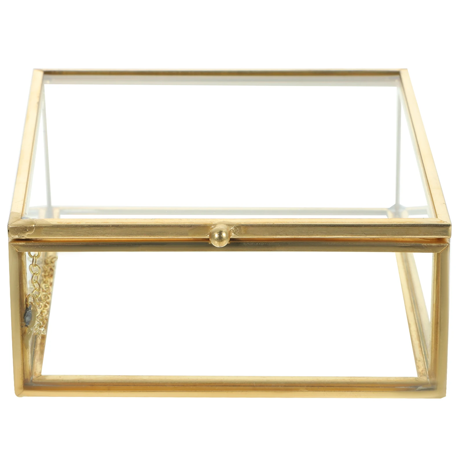 

Shell Jewelry Holder Storage Box Organizer Clear Lid Souvenir Lidded Glass Case