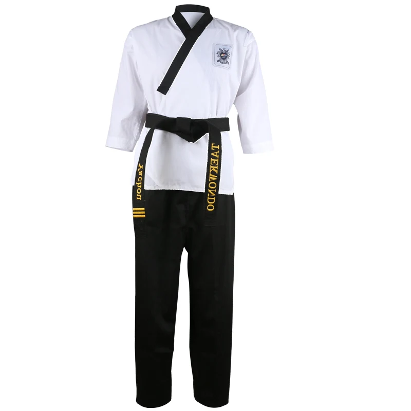 World Training Taekwondo Poomsae Dan Practice doboks Junior Male&Female Senior Unisex Master Dan Taekwondo uniforms Clothes Suit