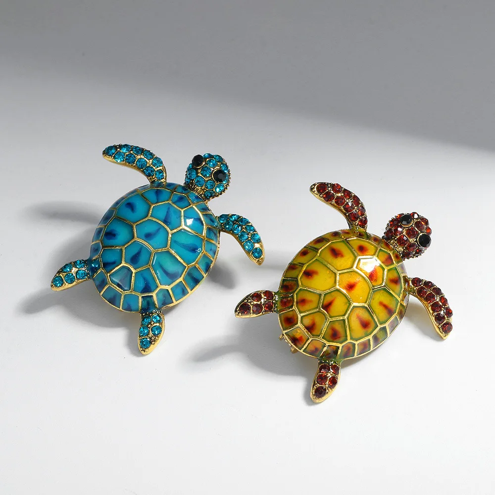 

Enamel Turtle Brooches For Women Men Lovely 3-color Animal Party Casual Brooch Pin Gifts