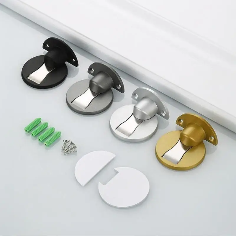 Modern Design Magnetic Door Stopper Punch-free Adjustable Windproof Door Holder for Home Decor Office Use
