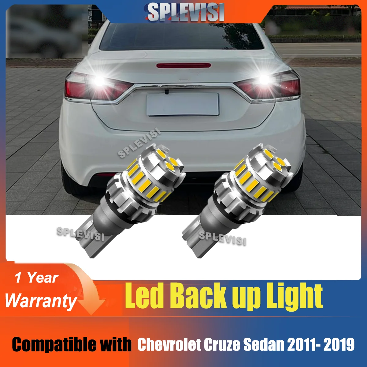 

T15 Aluminium LED Reverse Backup Light Auto Accessories For Chevrolet Cruze Sedan 2011 2012 2013 2014 2015 2016 2017 2018 2019