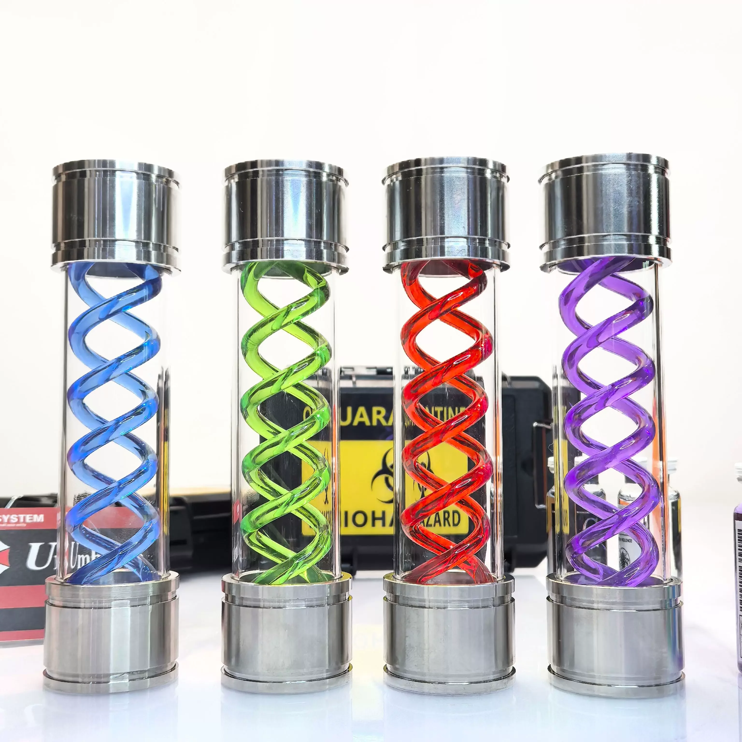 Modelo de juguete de réplica de la serie T-Virus hecho a mano, botella de muestra de Virus con logotipo de Umbrella Corp coleccionable, figura de acción con tema de juego