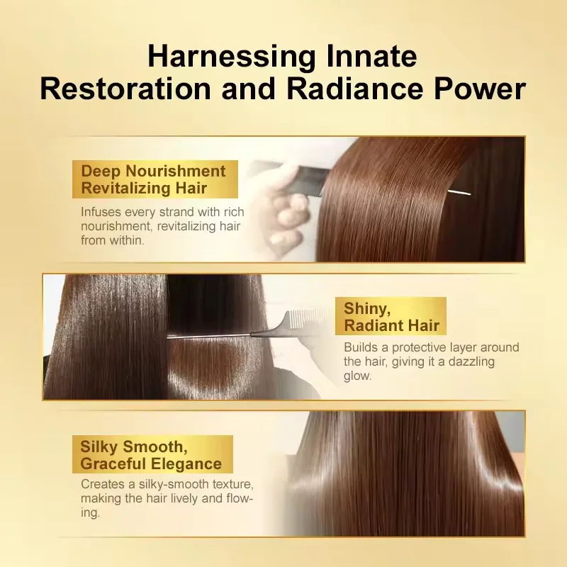 Keratin Magical Hair Mask 5 Second Repair Damage Frizzy Soft Smooth Shiny Hair Deep Moisturize Hair Treat Repair Hair Care Mask - Image 4