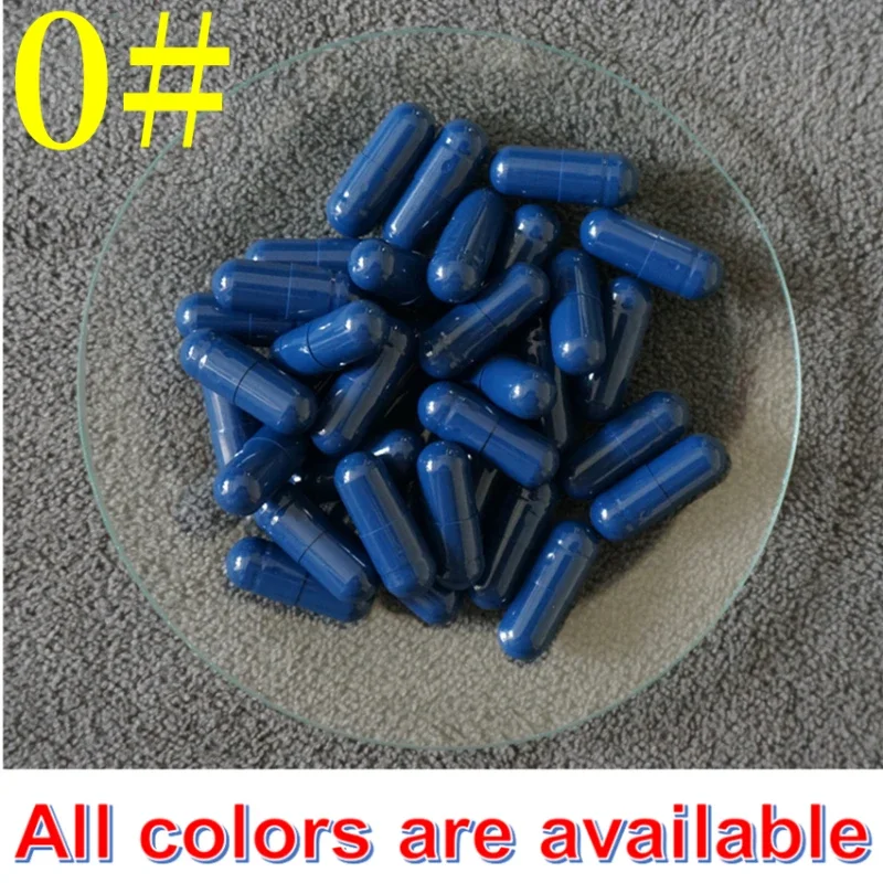 0# 1000pcs 0 Size High Quality Hard Gelatin Empty Capsules Cosmetic Hollow Gelatin Capsules Joined or Separated Capsules