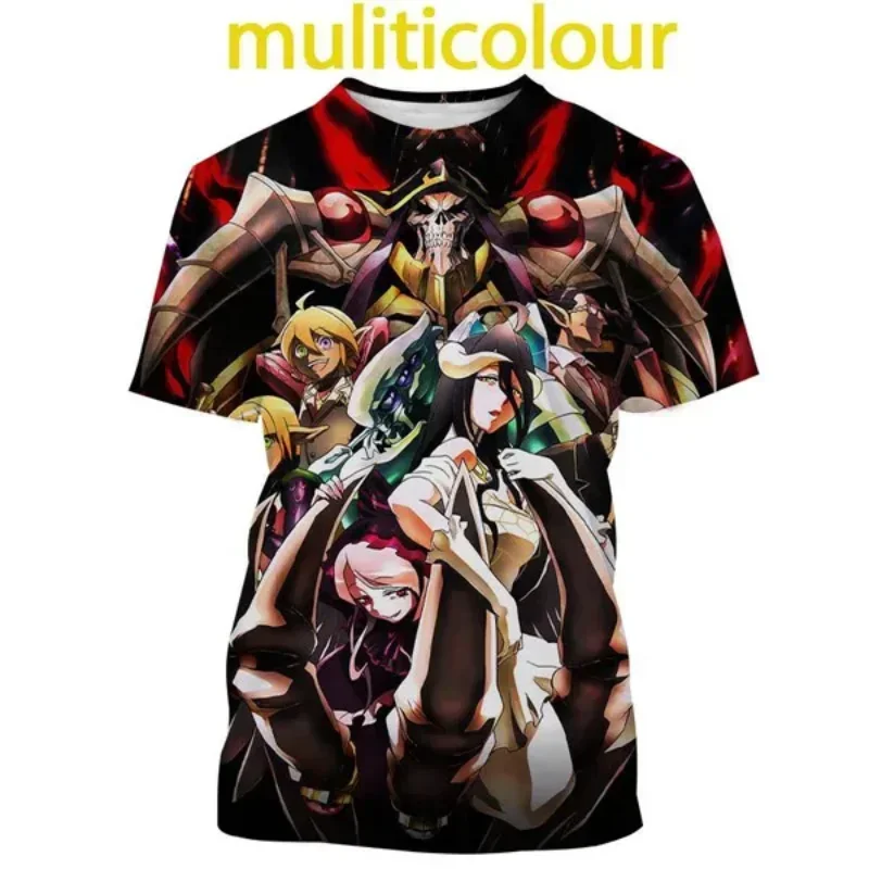 New Fashion Pop Anime OVERLORD 3D Print T-shirt Personality Men Clothing Hip Hop Harajuku Street Unisex Oversized T Shirt Tops