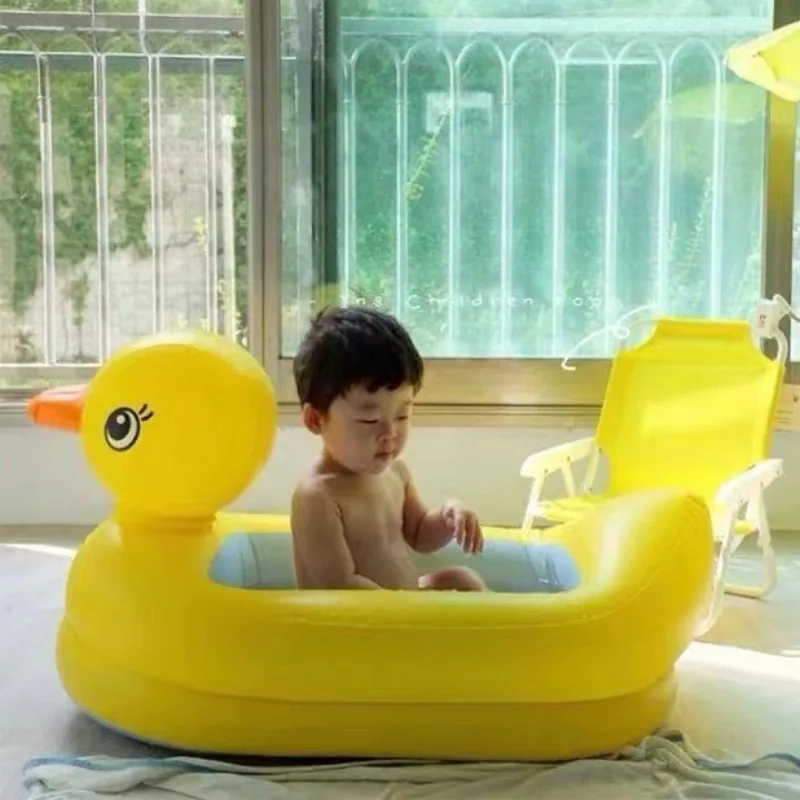 夏の子供インフレータブルプールのおもちゃアヒル浴槽家庭用子供やペットインフレータブル水遊び肥厚 PVC 水泳浴槽
