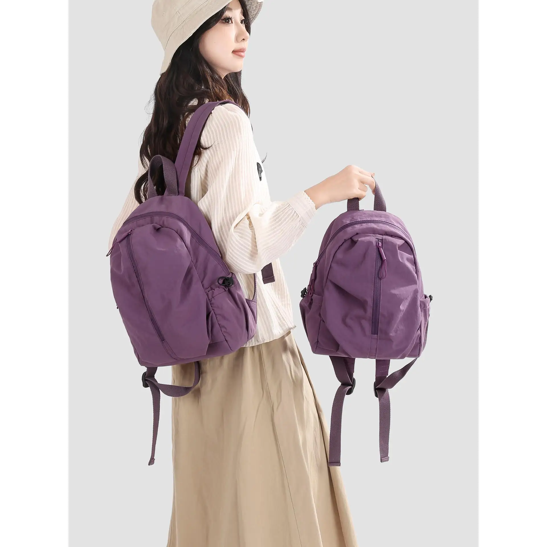 Ultra-Light Women's Casual Backpack Small Size Travel Shopping Commuting Bag with Padded Back Support And Double Shoulder Straps
