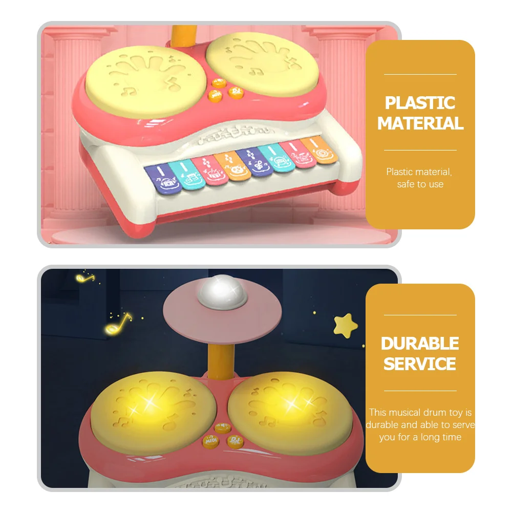Musical Drum Premium Percussion Instrument For Kids With Light Sound Toddler Baby Educational Plaything Musical Instrument