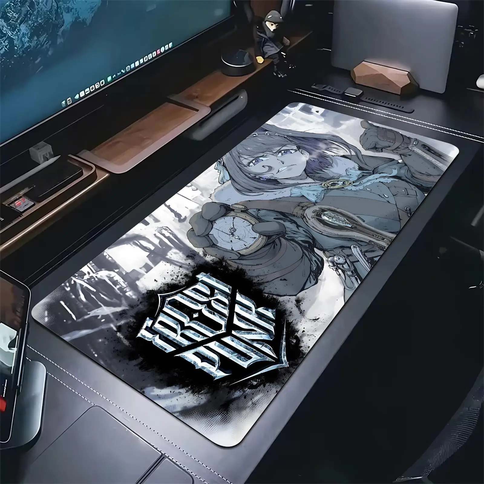 Mouse Pad Pro E-Sports XXL Gaming Mousepad Extra Large Non-Slip Stitched Edge Keyboard Laptop Desk Mat For PC Gamer Frostpunk 2