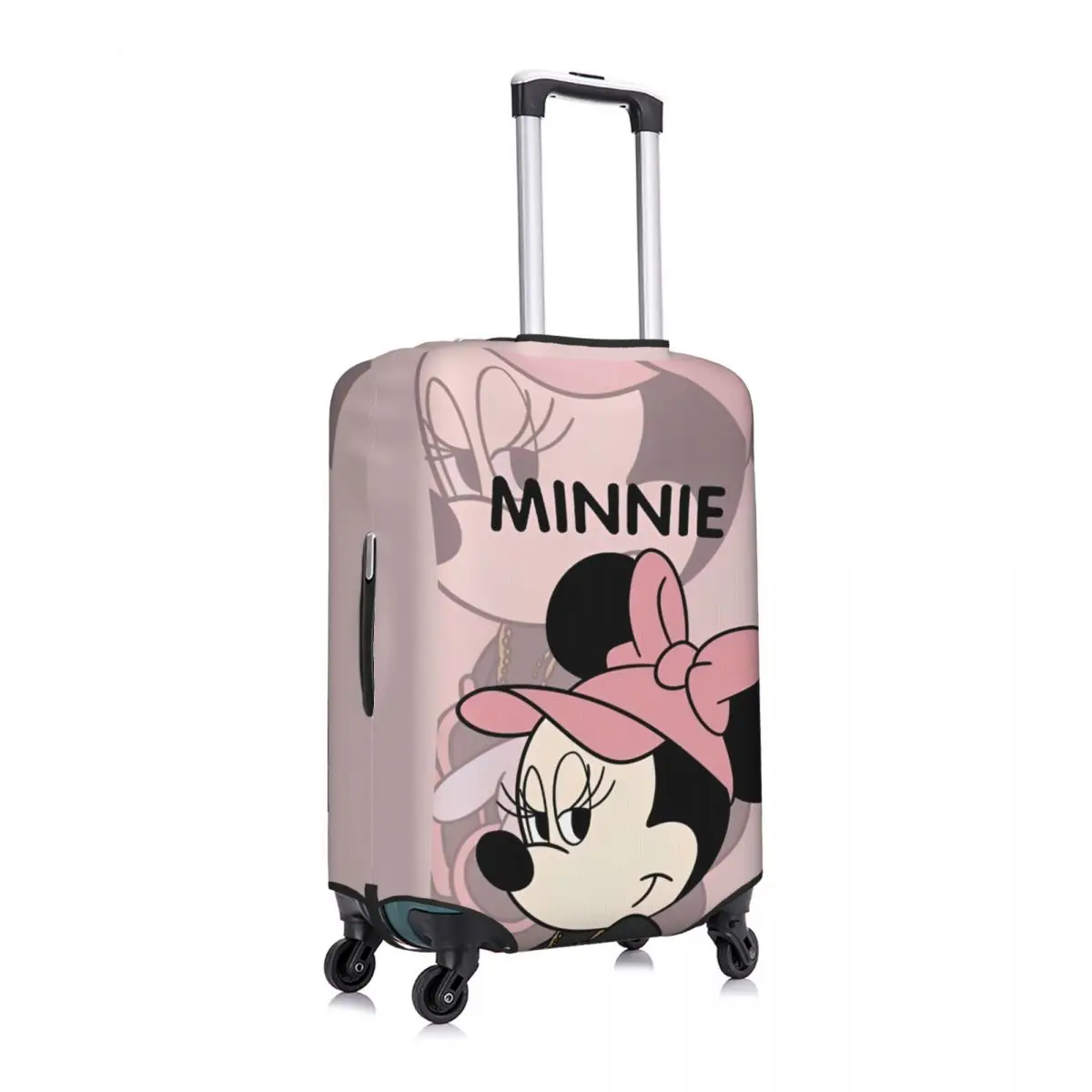 Pink Minnie Mouse Luggage Covers For Suitcases Travel Suitcase Cover Protector Fit 18-32 Inch Luggage