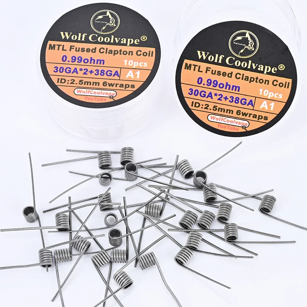 10 / wolfcoolvape MTL 0.99ohm 30GA 2 + 38GA A1 vape rda rta MTL atomizer tank for coils & atomizers - gallery image 3