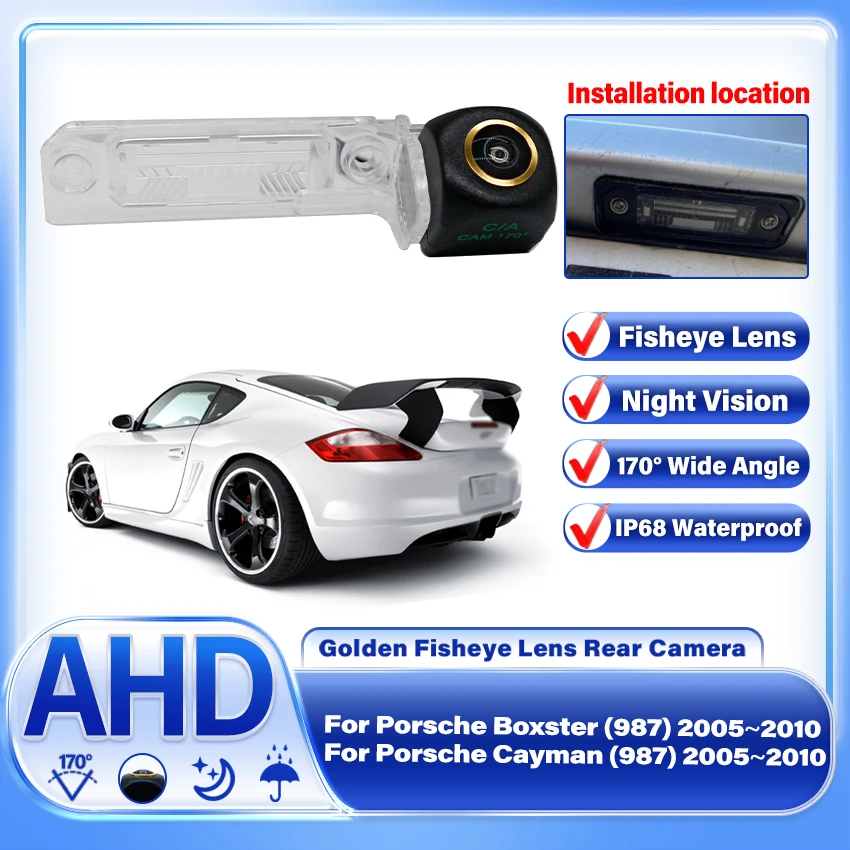 

Wireless Rear View Camera Golden Fisheye Backup Parking Night Vision For Porsche Boxster (987) 2005~2010 Cayman (987) 2005~2010
